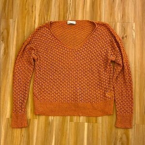 BE COOL Women's V-Neck Sweater in Orange
